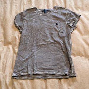 Ralph Lauren short sleeved T-shirt blue white stripe